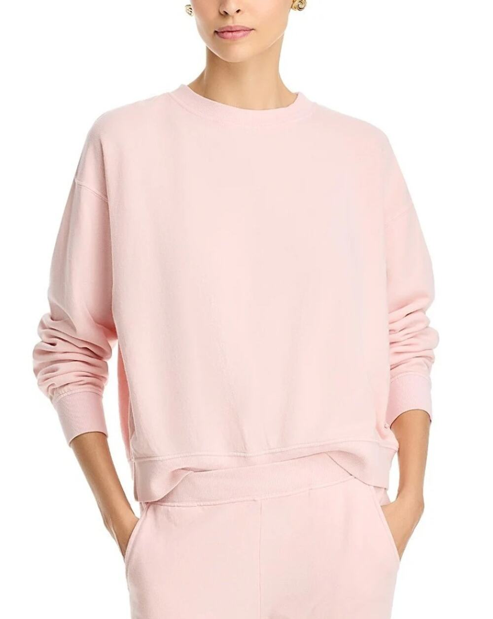 Velvet by Graham & Spencer Women Tutu Pink Cotton Crewneck Sweatshirt Size XS